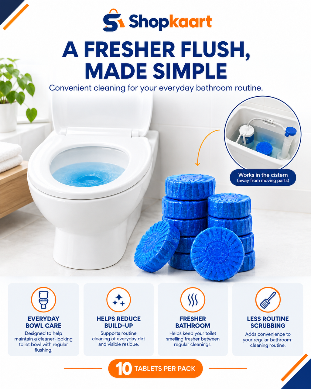 Toilet Cleaning Tablets | Toilet Deodorizer Bathroom Cleaners