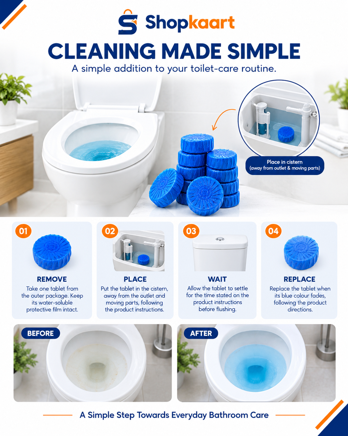 Toilet Cleaning Tablets | Toilet Deodorizer Bathroom Cleaners